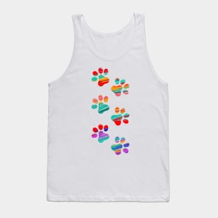 Colorful Cat Tracks Tank Top